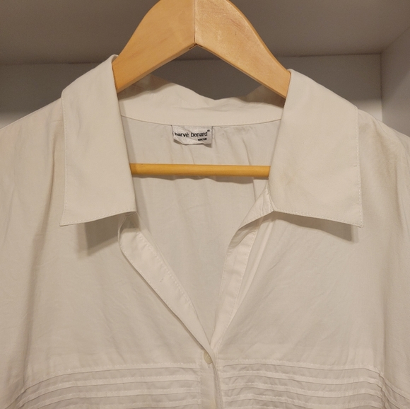 Harve Benard White Textured Button Down- Size 2x- fits 18W-20W - Picture 4 of 8
